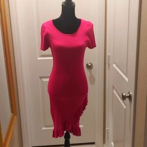 NWT Sexy Fushia Sweater Dress XL 14